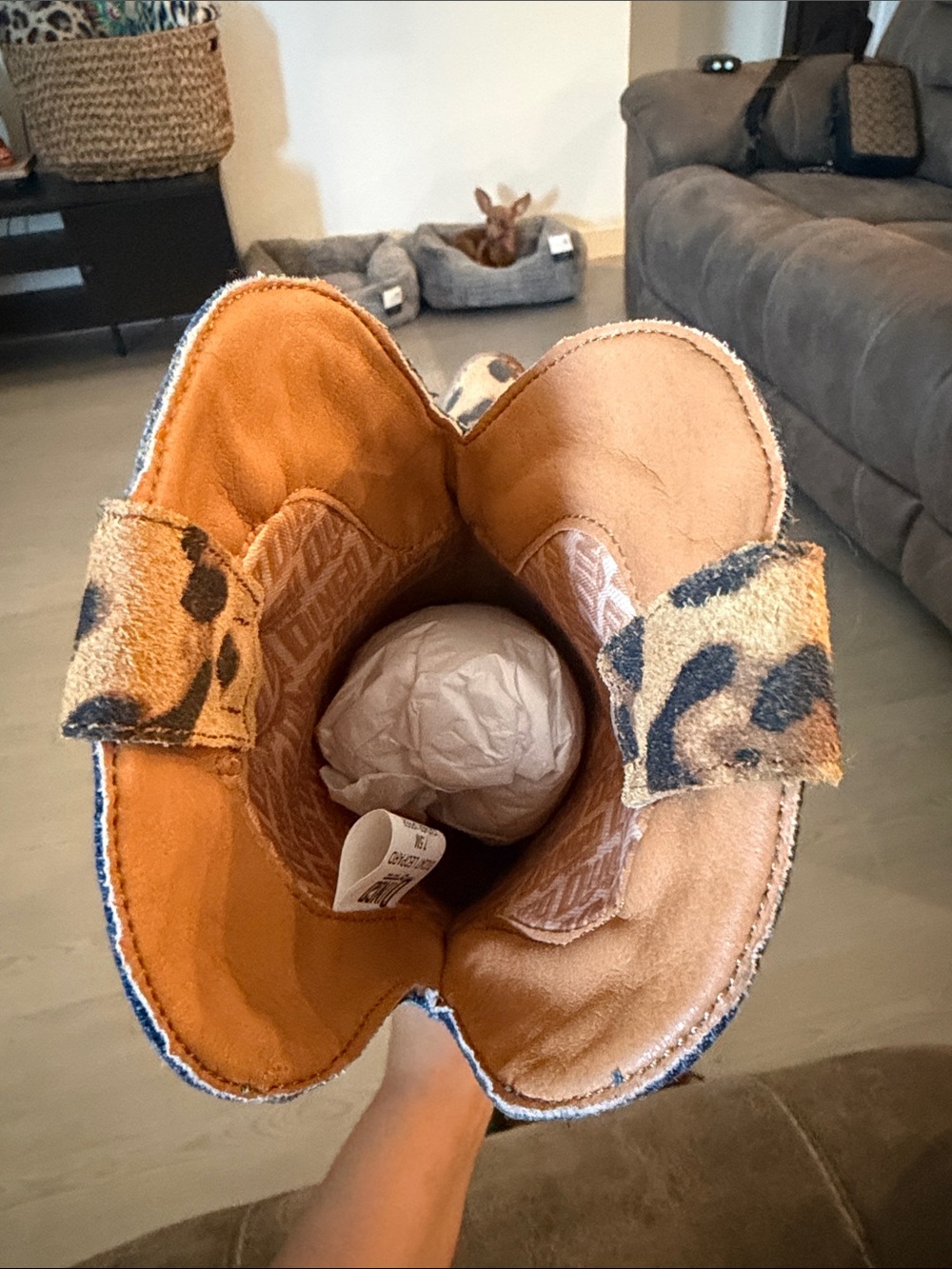 dingo Leopard & Denim Western Heeled Boots - Picture 10 of 11